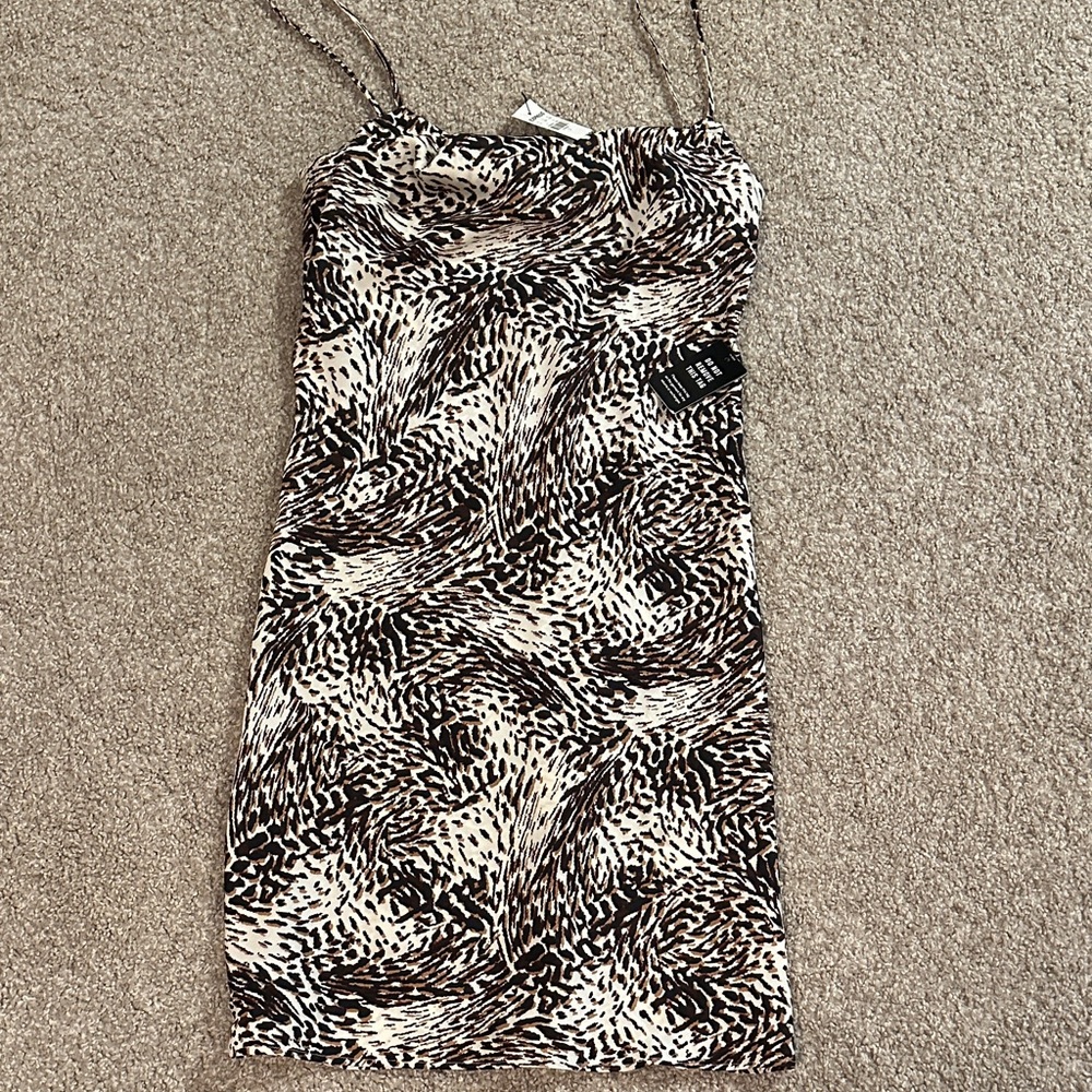 Express Silk Animal Print Dress
